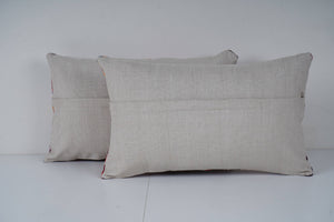 Uzbek Roller Printed Pillow Cover Set of 2 | 11'' x 20''