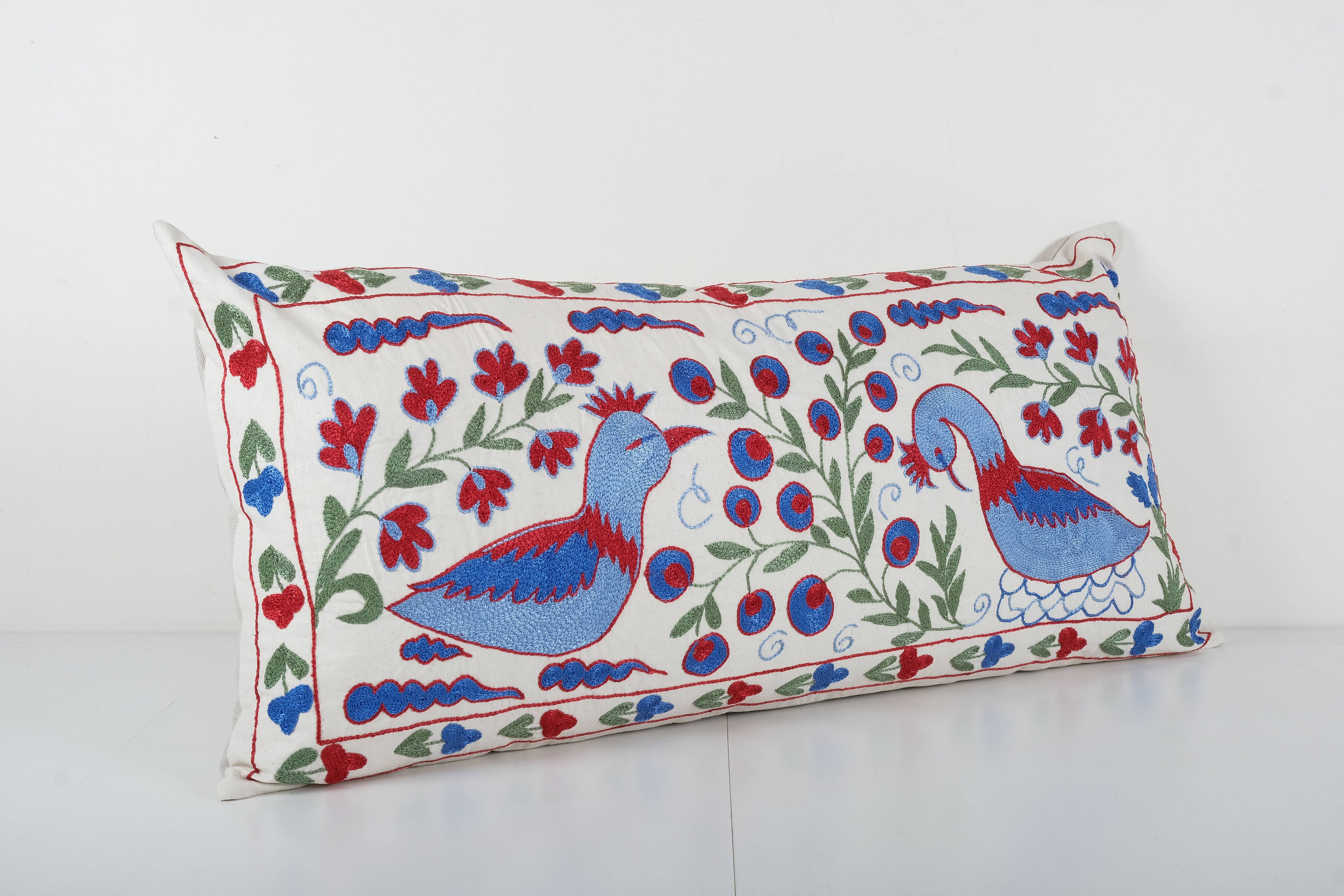 Duck Suzani Bedding Pillow Cover | 18'' x 36''