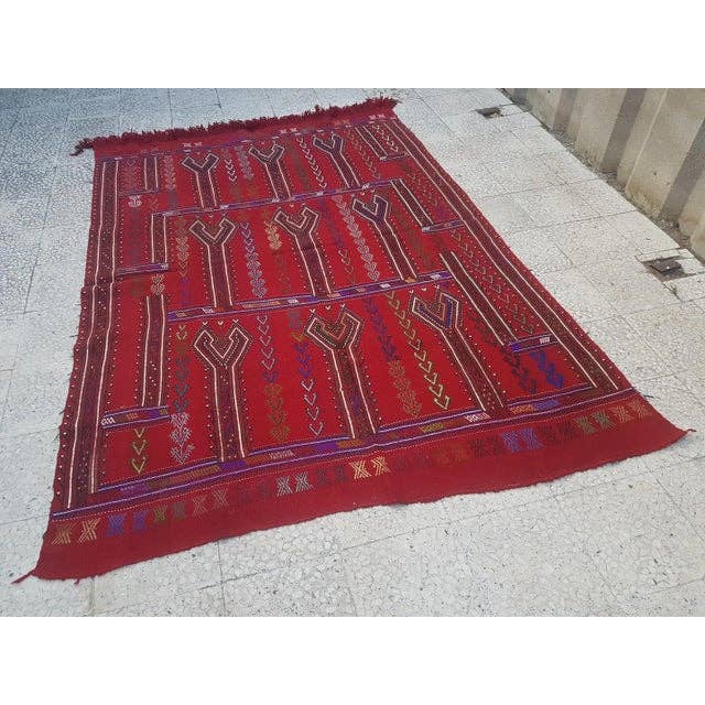 Vintage Turkish Karapinar Kilim Rug 5'8'' x 8'2''