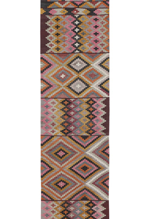 Vintage Turkish Kilim Runner 2'6'' x 14'11''