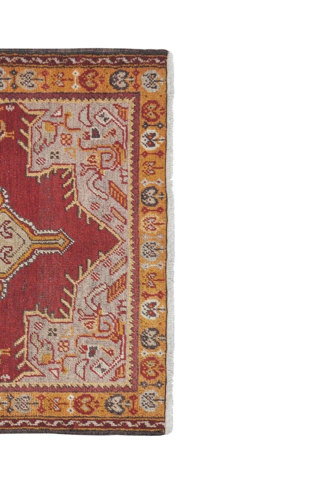 Vintage Turkish Rug 3' x 4'4''