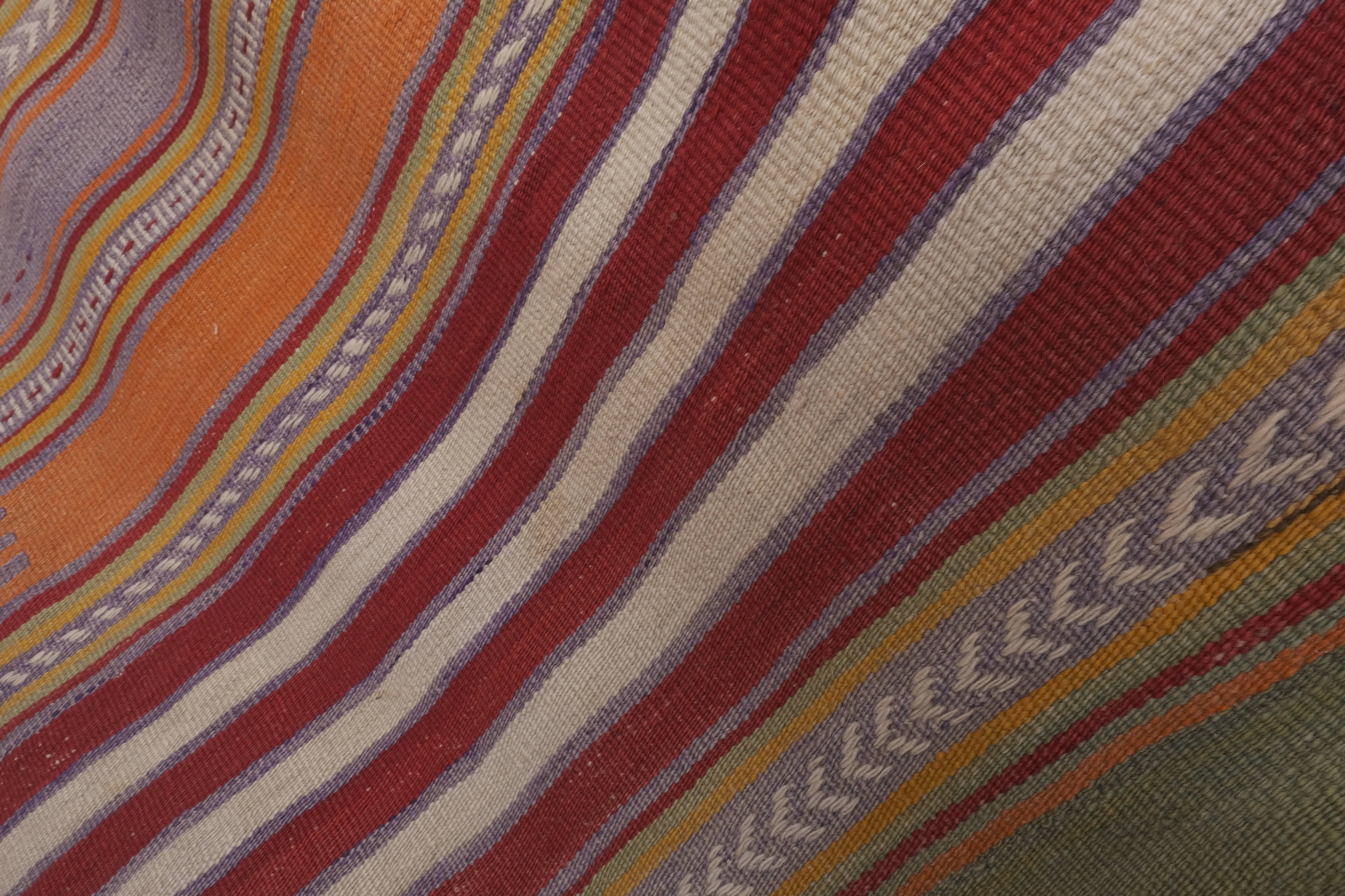 Vintage Turkish Kilim Runner 2'2'' x 17'2''