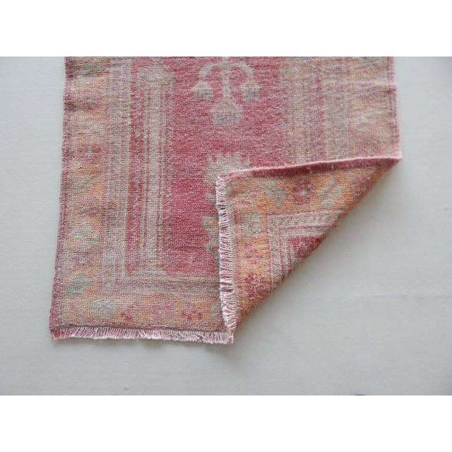 Vintage Oushak Yastik Rug 26'' x 41''