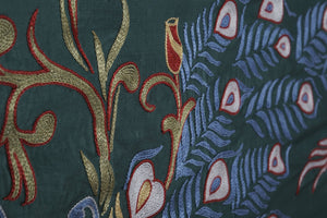 Peacock Suzani Wall Hanging & Bedspread | 1'9'' x 6'