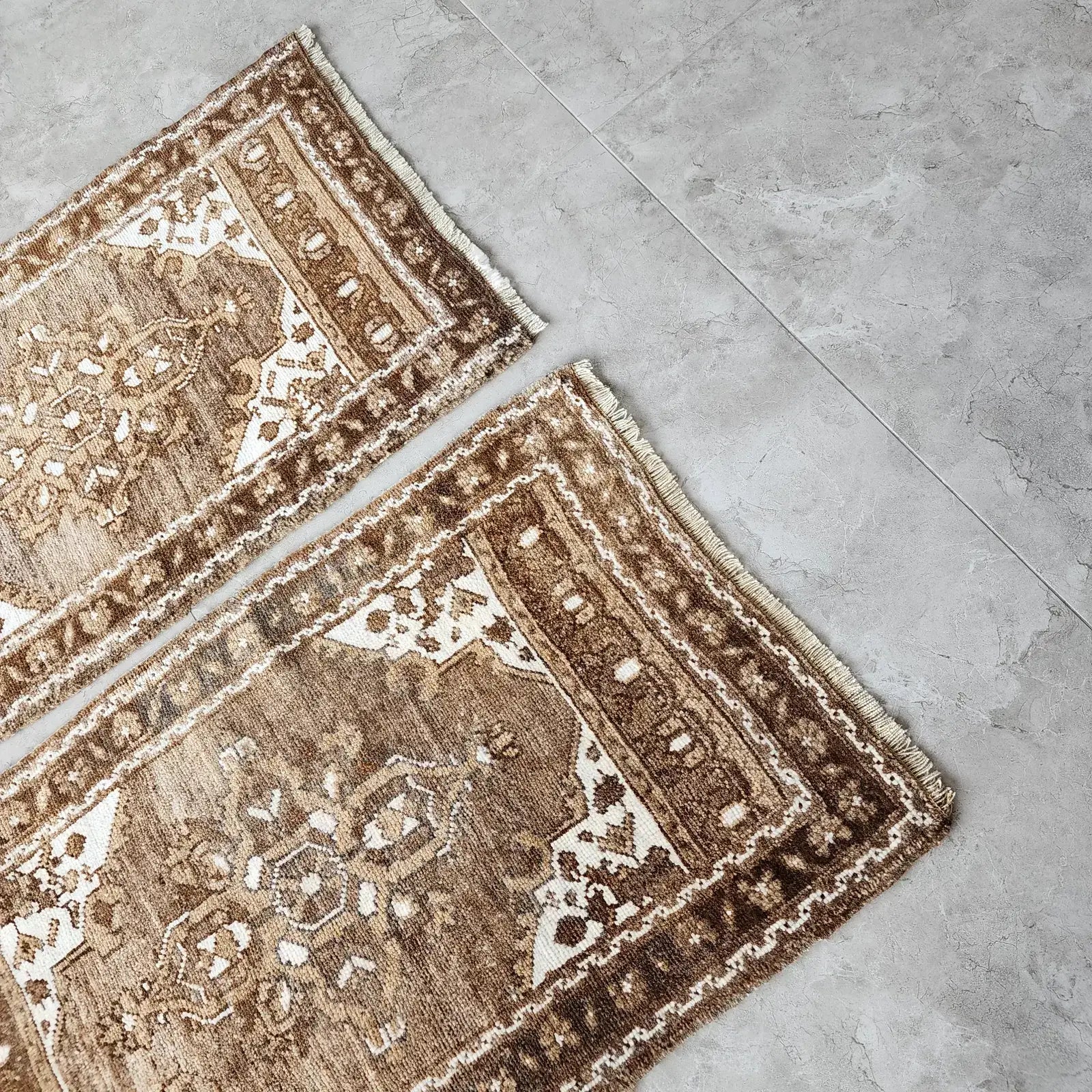 Vintage Turkish Yastik Rug Set of 2 | 1'9'' x 2'11'' & 1'9'' x 2'11''