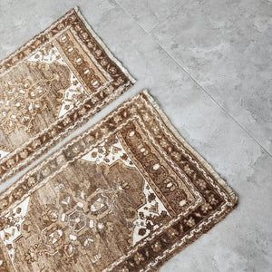 Vintage Turkish Yastik Rug Set of 2 | 1'9'' x 2'11'' & 1'9'' x 2'11''
