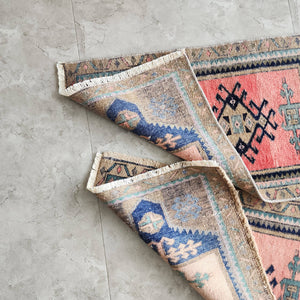 Vintage Turkish Yastik Rugs Set of 2 | 19'' x 32''