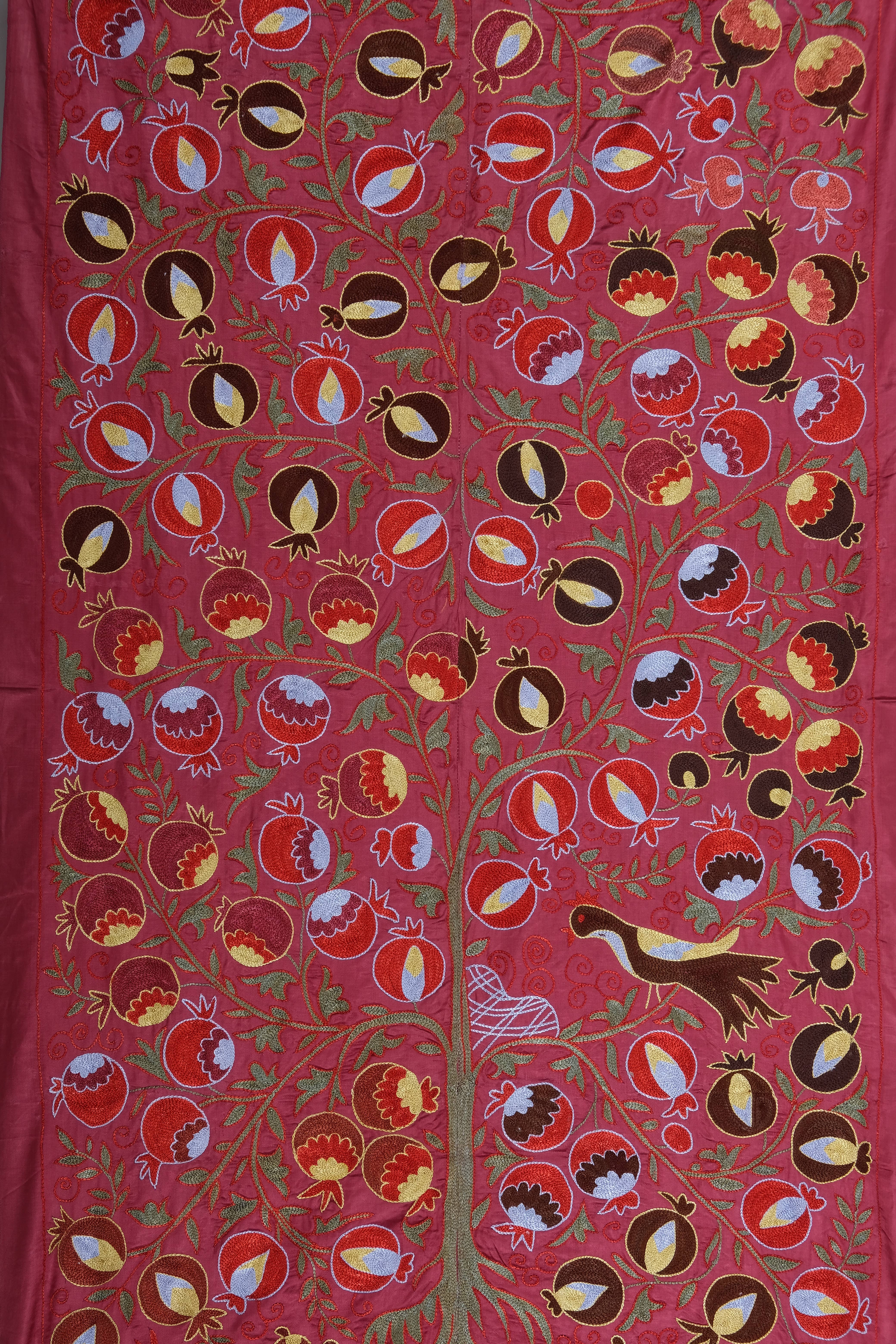 Silk Suzani Wall Hanging & Bedspread | 3'2'' x 6'4''