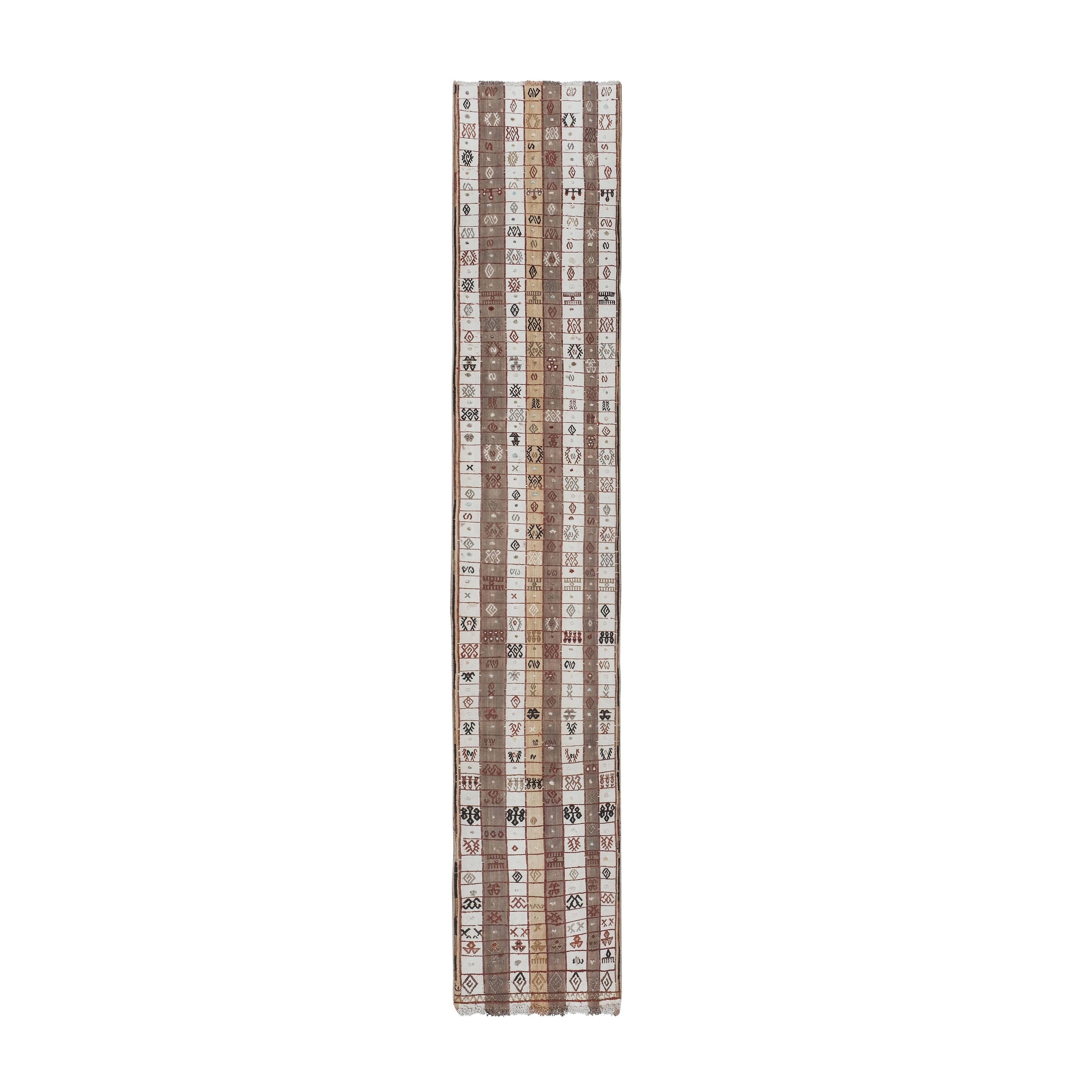 Vintage Turkish Kilim Runner 2' x 11'3''