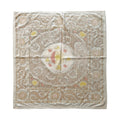 Hand-Embroidered Suzani Wall Hanging & Tablecloth 3'9'' x 4'