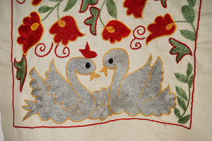 Bird Suzani Wall Hanging & Tablecloth | 20'' x 36''