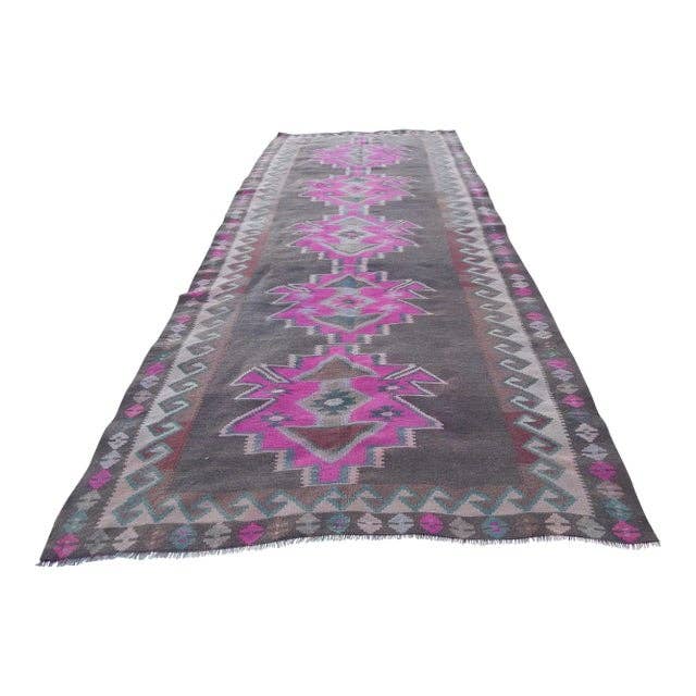 Vintage Turkish Kilim Runner 4'11'' x 10'10''