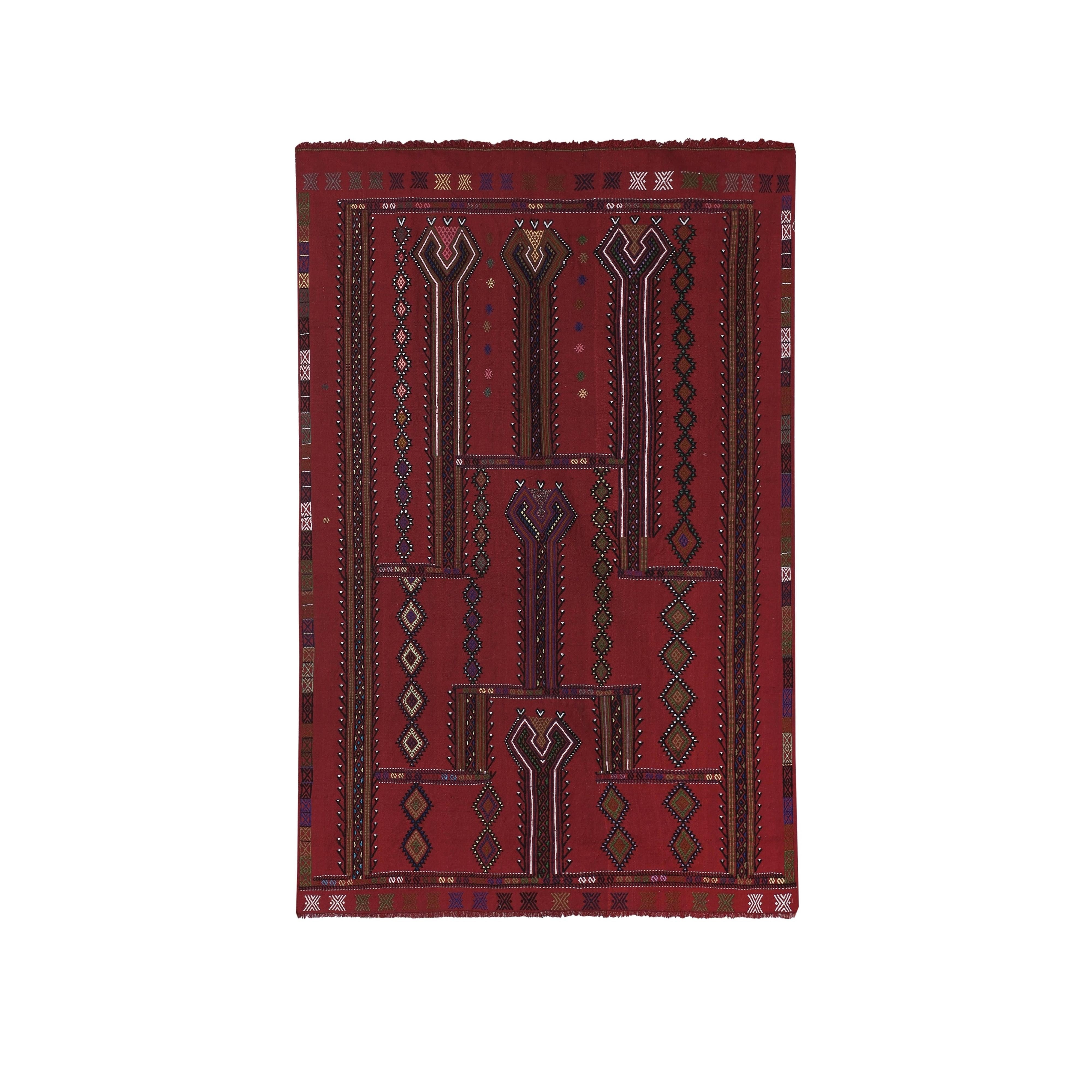 Vintage Turkish Kilim Rug 4'9'' x 7'7''