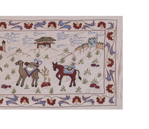 Hand-Embroidered Suzani Table Runner 1'9'' x 6'3''