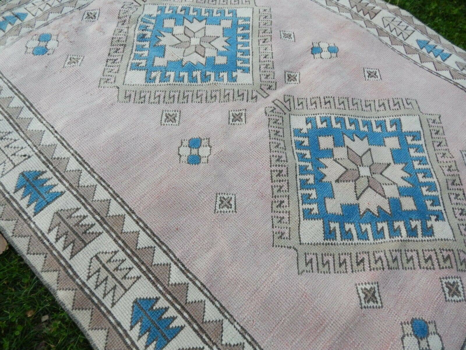 Vintage Turkish Kars Oushak Rug 5'1'' x 6'3''