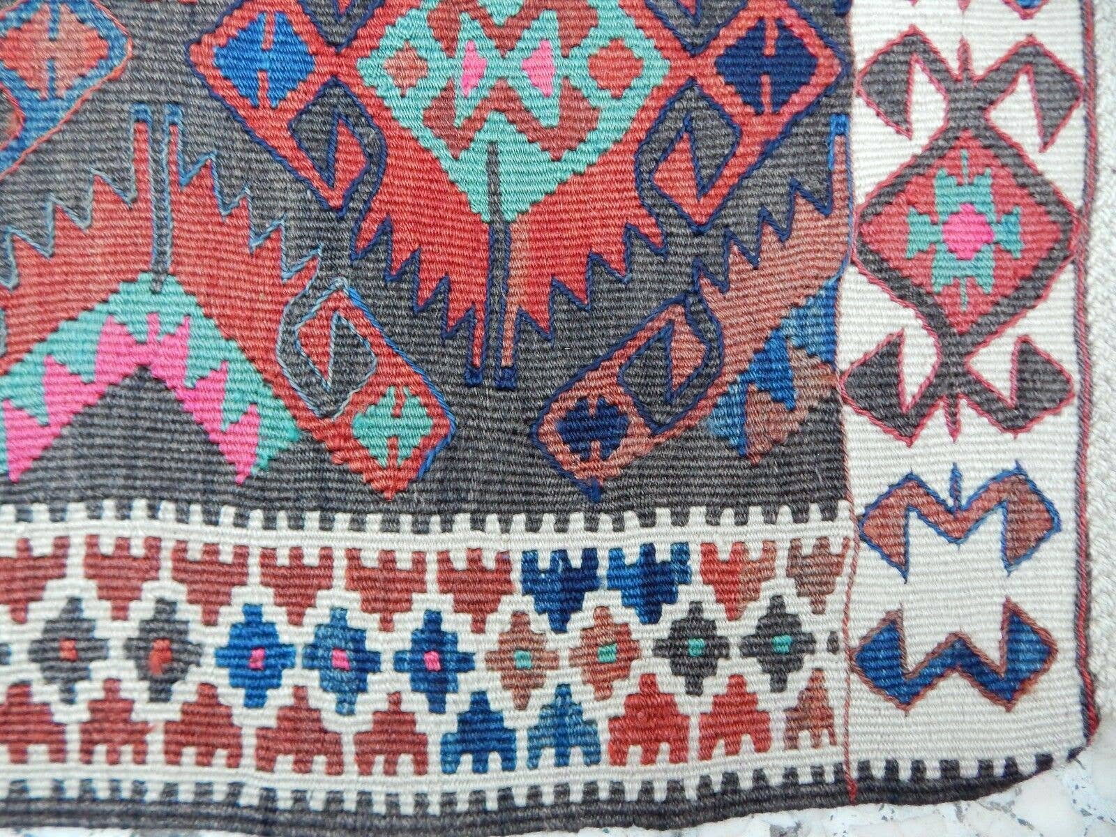 Vintage Turkish Kilim Rug 4'10'' x 12'11''