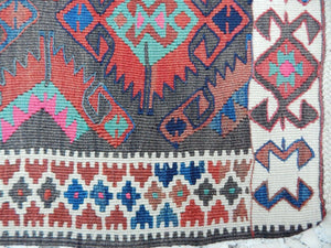 Vintage Turkish Kilim Rug 4'10'' x 12'11''