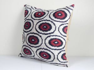 Silk Ikat Velvet Pillow Cover | 18'' x 18''