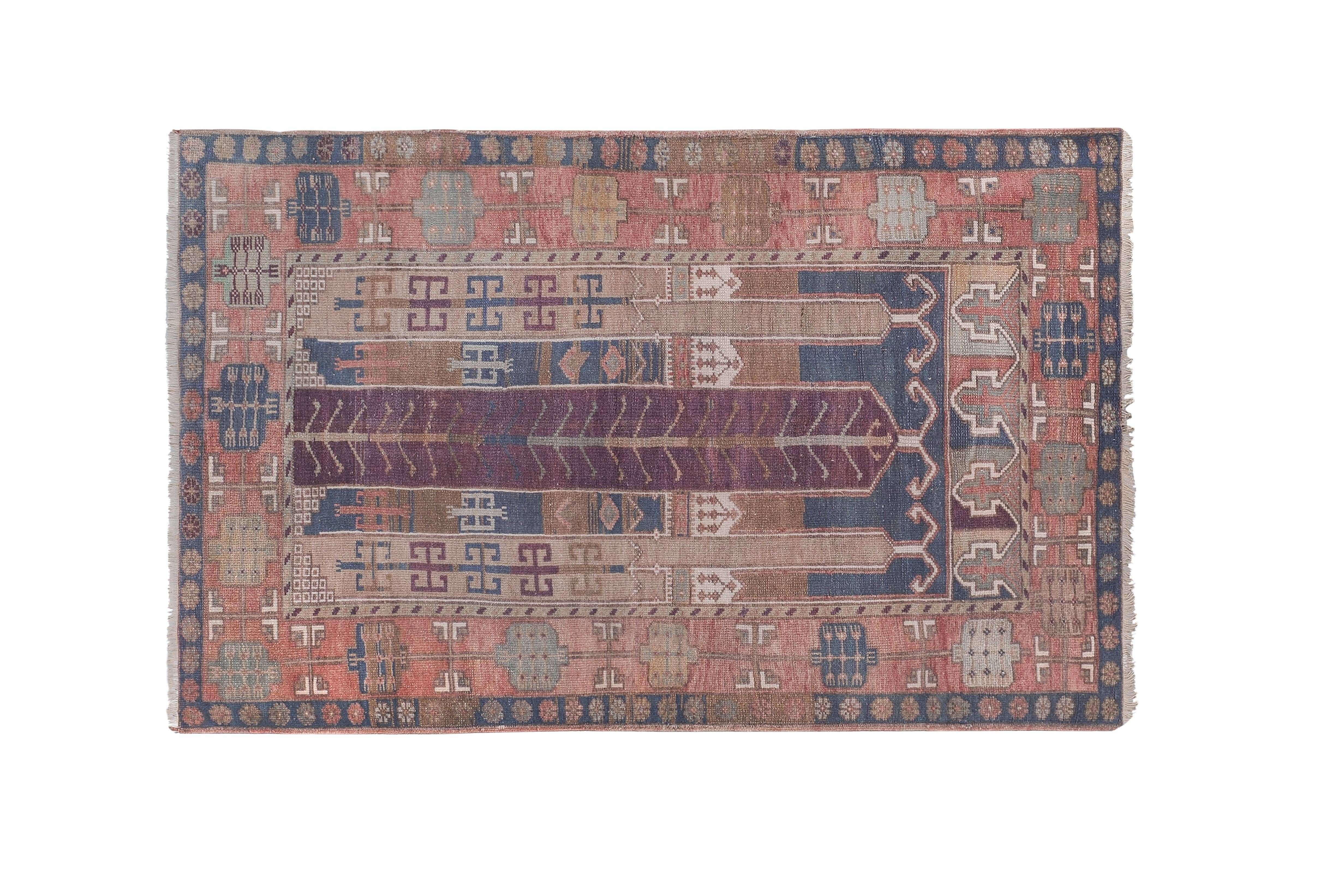 Vintage Turkish Rug 4'1'' x 6'5''