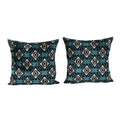 Silk Ikat Velvet Pillow Cover Set of 2 | 24'' x 24''