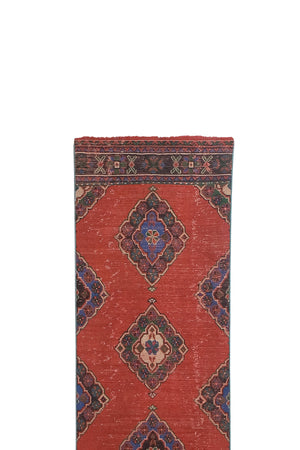 Vintage Turkish Runner Rug 3' x 21'8''