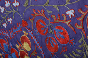 Silk Suzani Wall Hanging & Bedspread | 3'5'' x 6'4''