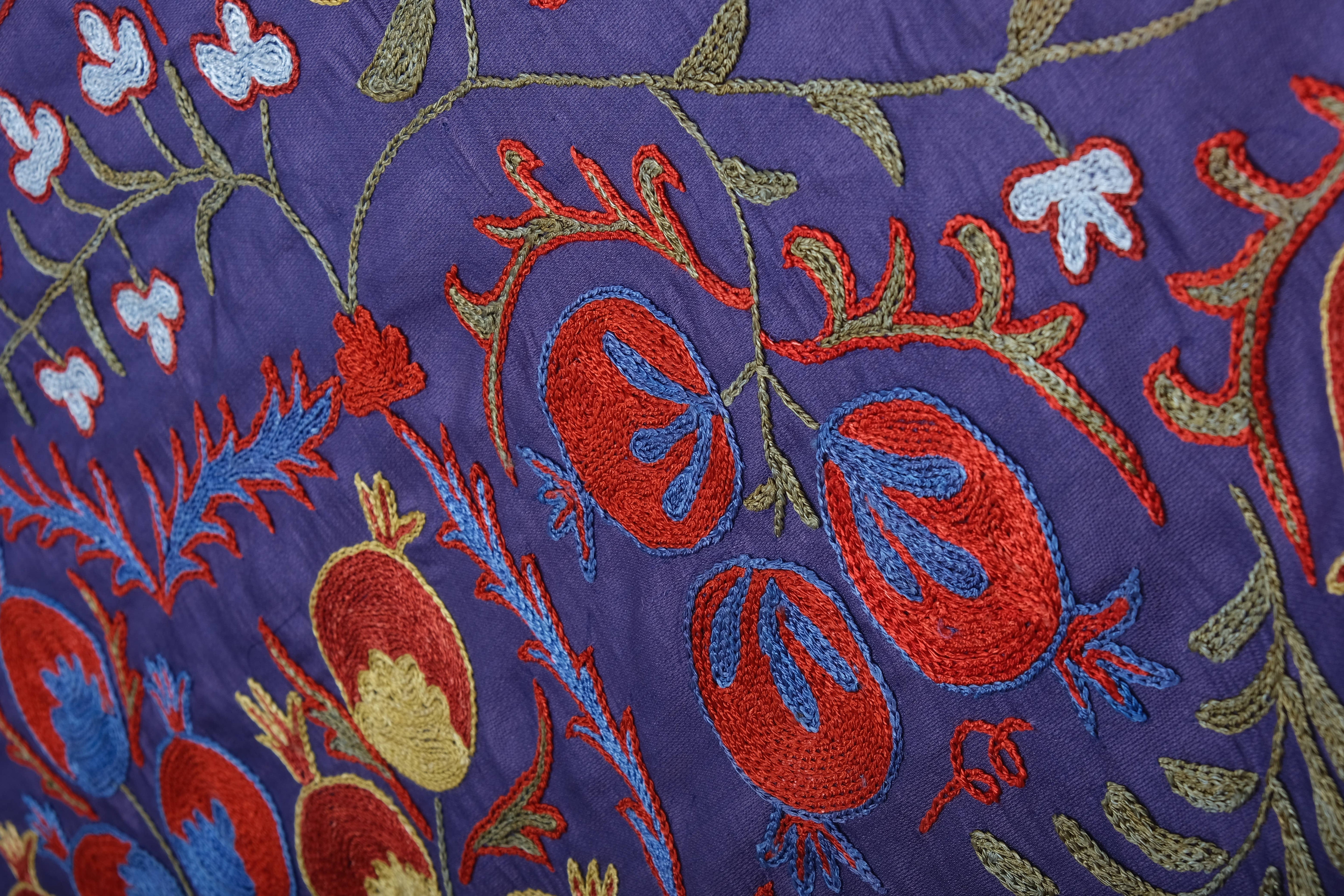 Silk Suzani Wall Hanging & Bedspread | 3'5'' x 6'4''