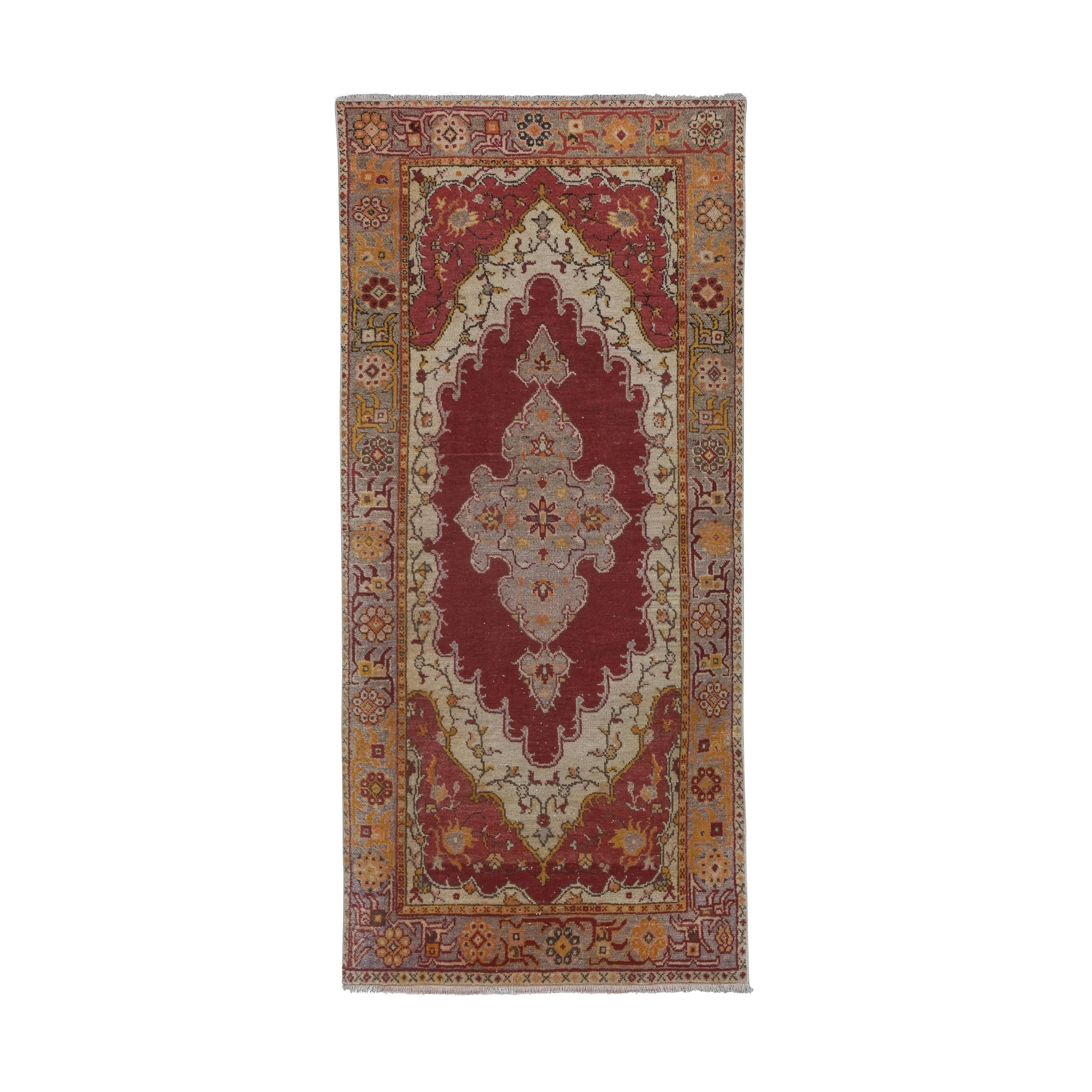 Vintage Oushak Rug 3'5'' x 7'4''