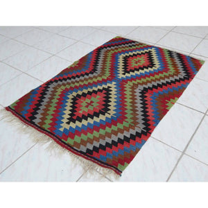 Vintage Turkish Kilim Rug 35'' x 50''