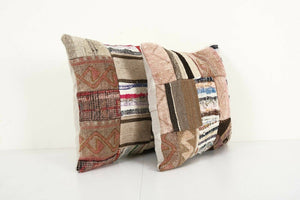 Kilim Patchwork Pillow Cover Set of 2 | 18'' x 18''