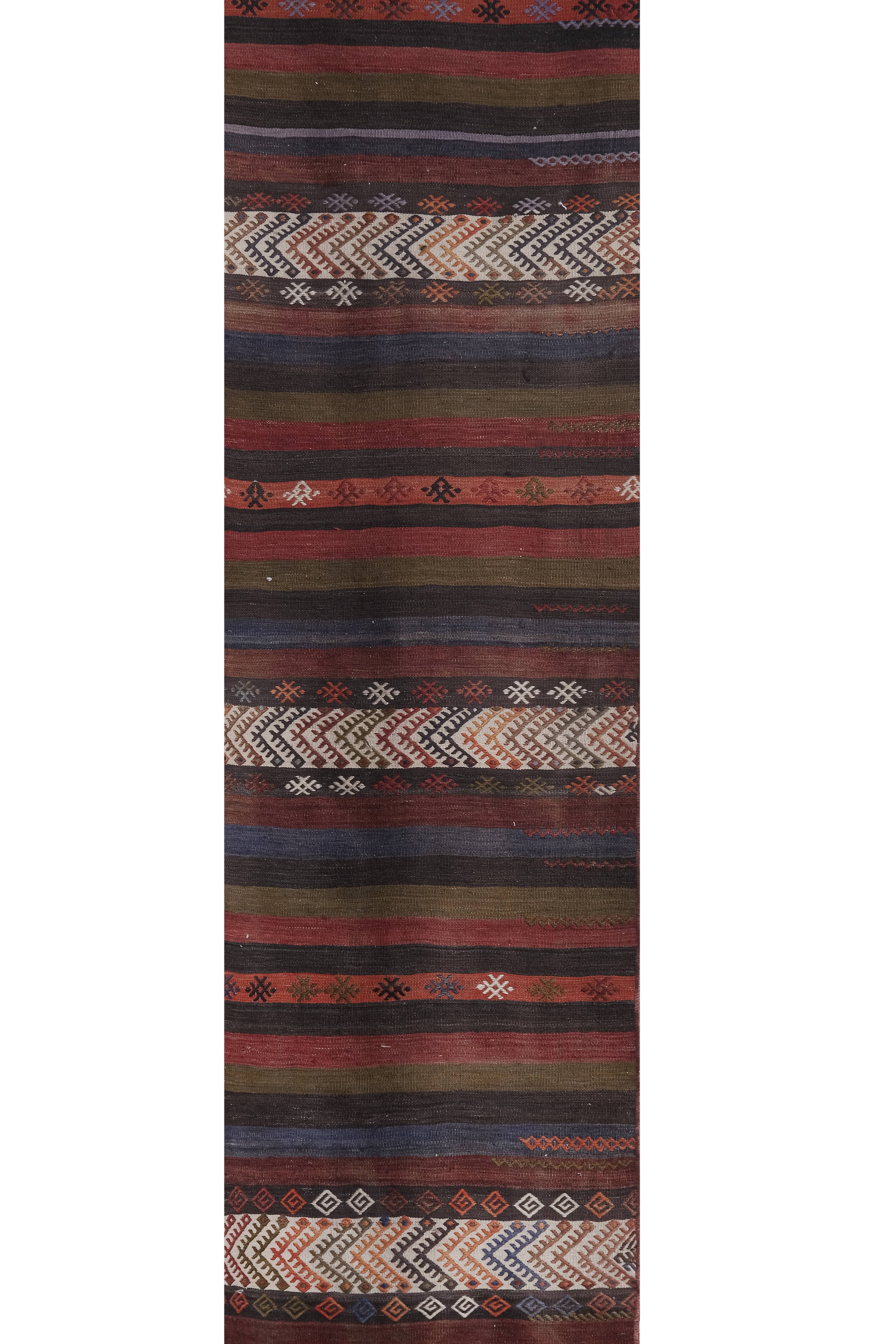 Vintage Turkish Kilim Runner 2' x 25'7''