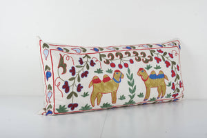 Camel Suzani Bedding Pillow Cover | 18'' x 38''