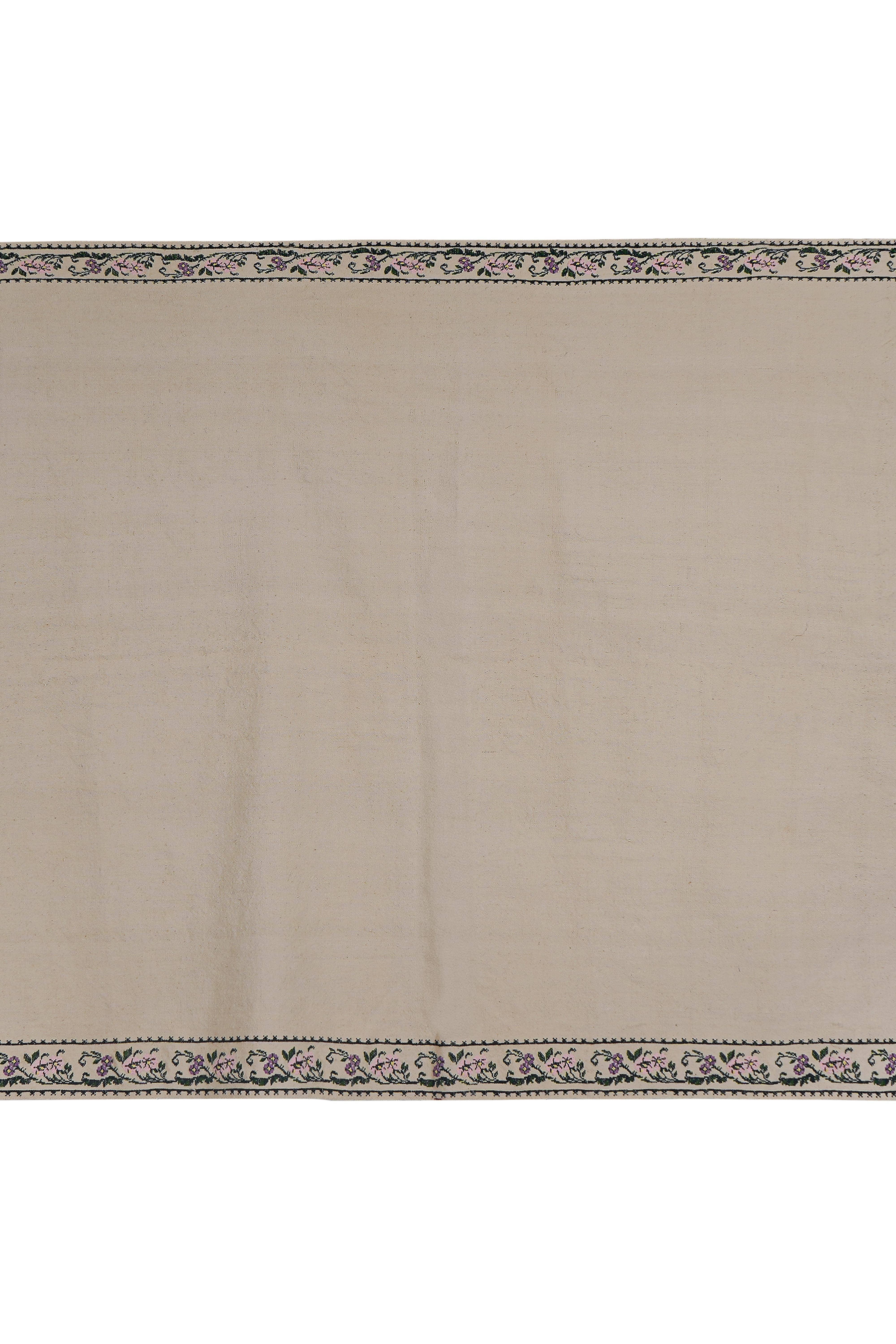 Vintage Aubusson Floral Kilim Rug 5'2'' x 8'2''