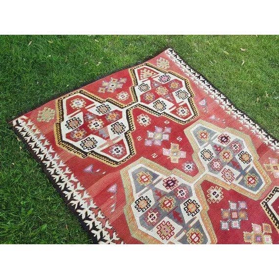 Vintage Turkish Kilim Rug 4'7'' x 6'3''