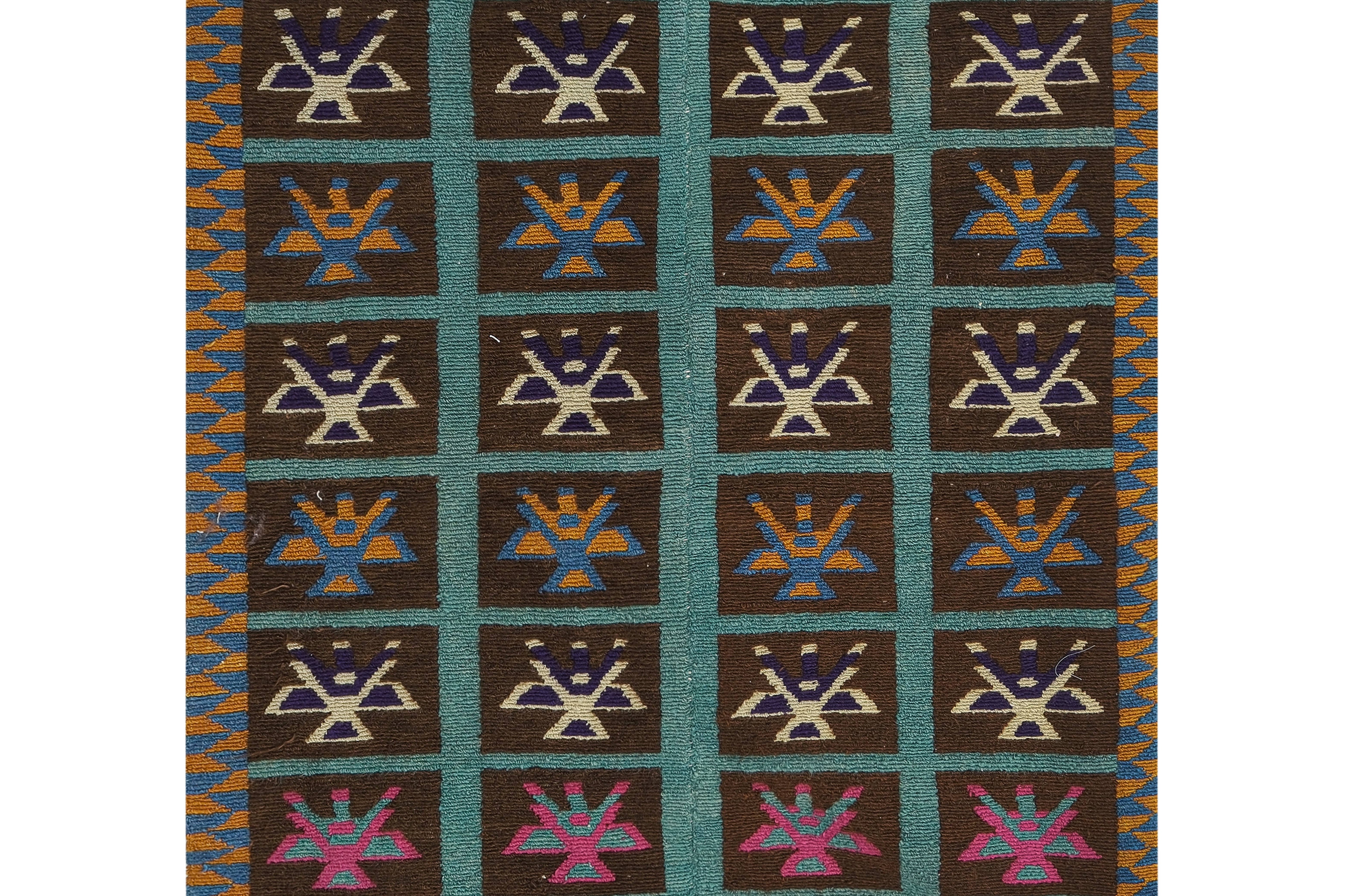 Vintage Turkish Tulu Rug 4'1'' x 4'7''