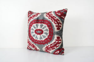 Silk Ikat Velvet Pillow Cover | 24'' x 24''