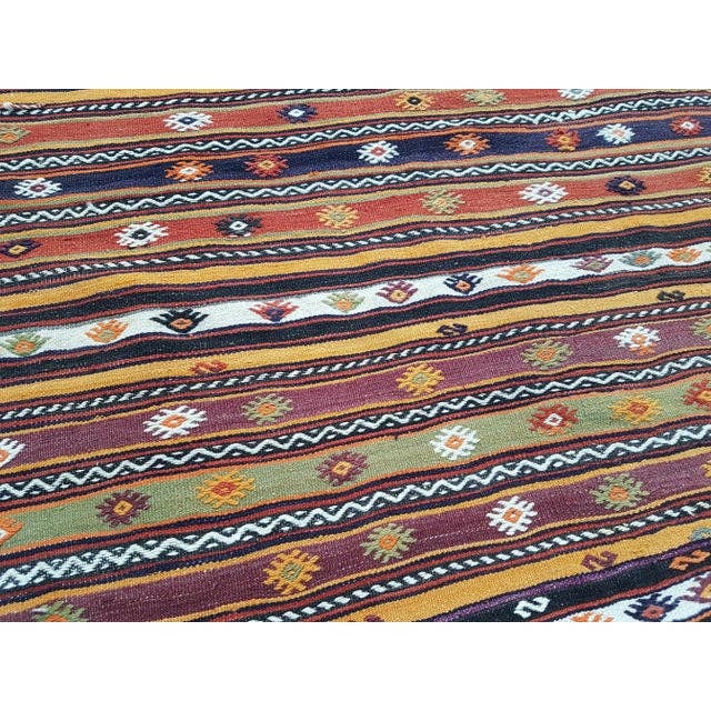 Vintage Turkish Kilim Rug 4'6'' x 7'2''
