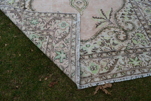 Vintage Turkish Anatolian Oushak Rug 6'3'' x 10'2''