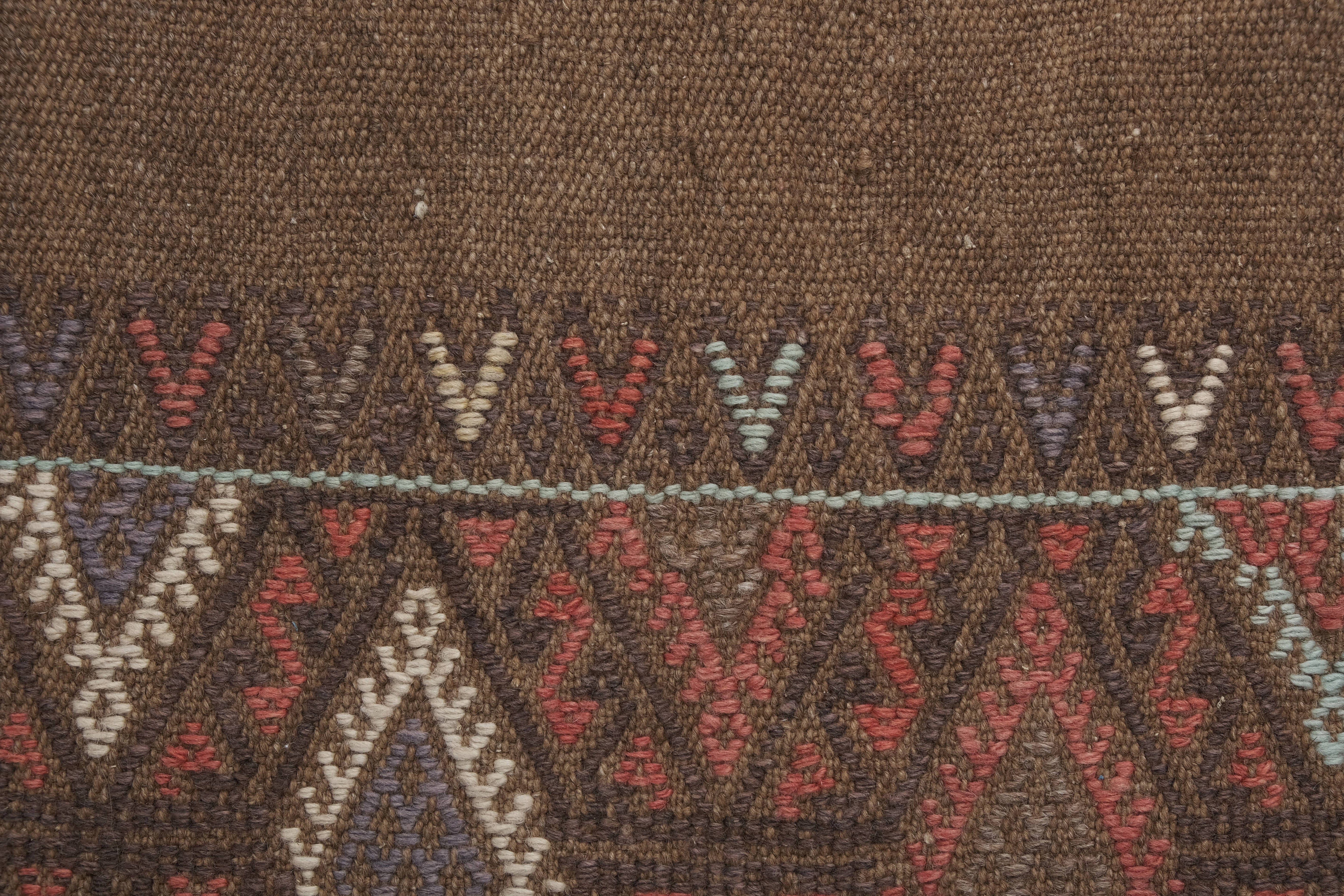 Vintage Turkish Kilim Runner 1'11'' x 17'5''