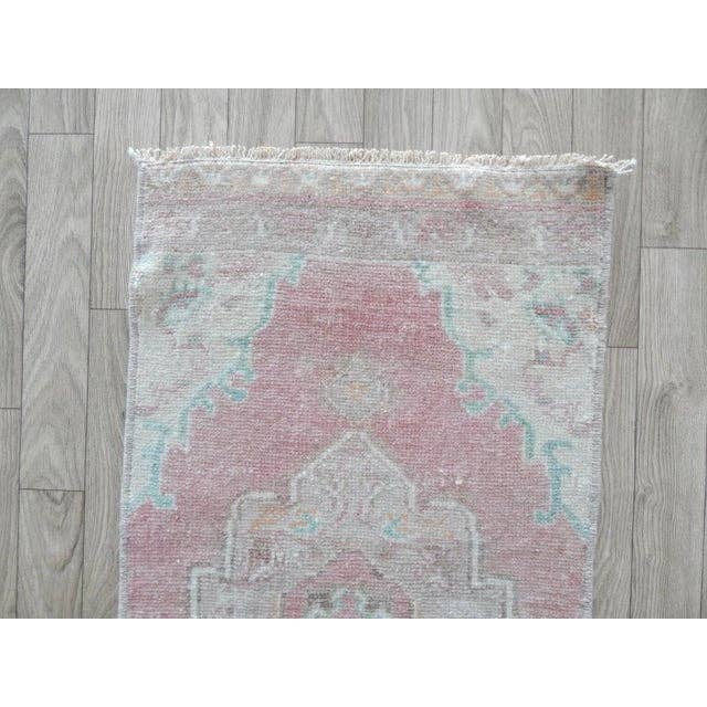 Vintage Oushak Rug 17'' x 37''