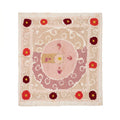 Hand-Embroidered Suzani Wall Hanging & Tablecloth 4' x 4'4''