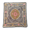 Hand-Embroidered Suzani Wall Hanging & Tablecloth 4'3'' x 4'9''
