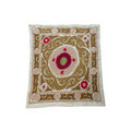 Hand-Embroidered Suzani Wall Hanging & Tablecloth 4'5'' x 5'1''