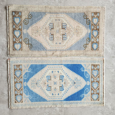 1970s Vintage Woven Turkish Oushak Rug Runners - a Pair