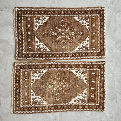 1970s Oushak Wool Small Turkish Rug - a Pair