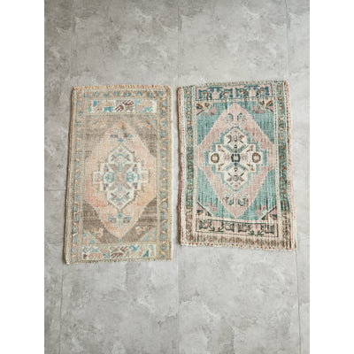 Hand Made Mini Rug Front of Kitchen Sink Rug - a Pair