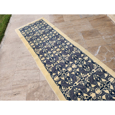 Turkish Gray Runner Rug - Hallway Carpet
