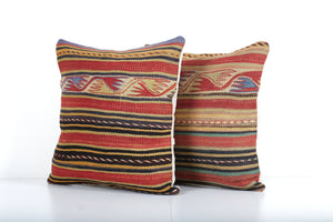 Kilim Pillow Cover Set of 2 | 18'' x 18''