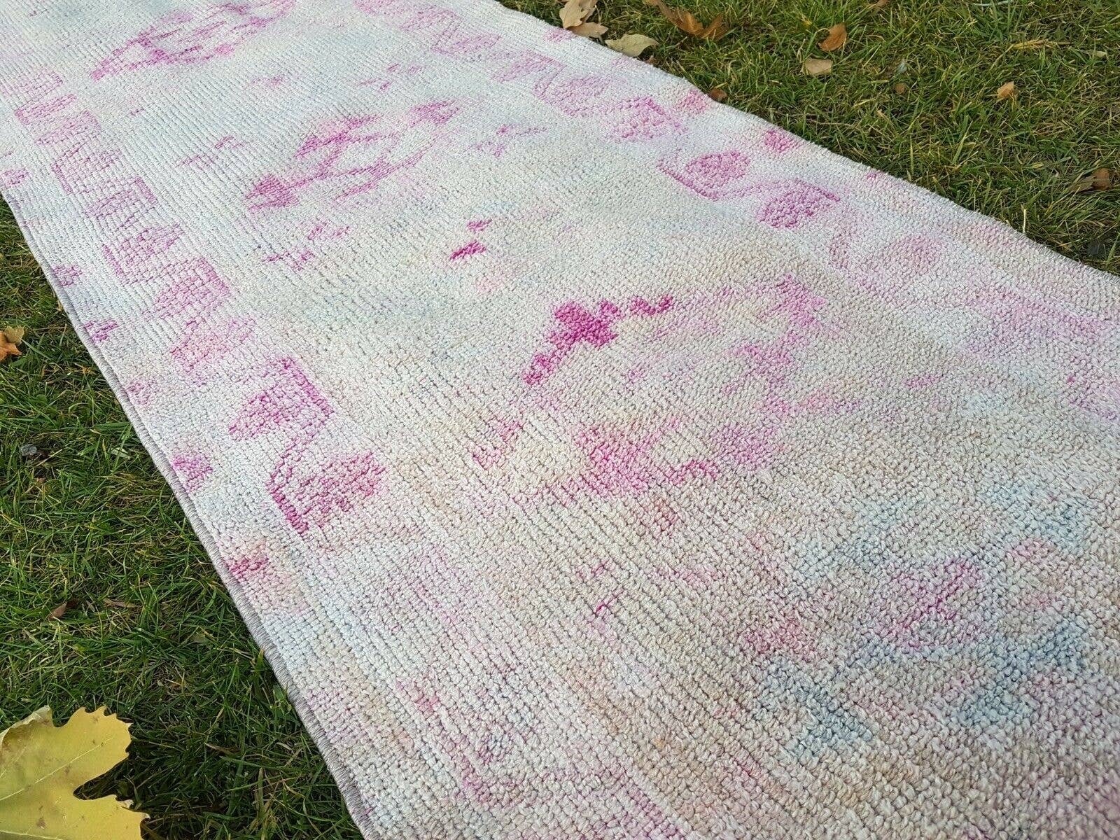 Vintage Kurdish Oushak Runner 2'4'' x 11'1''