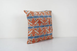Silk Ikat Velvet Pillow Cover | 24'' x 24''